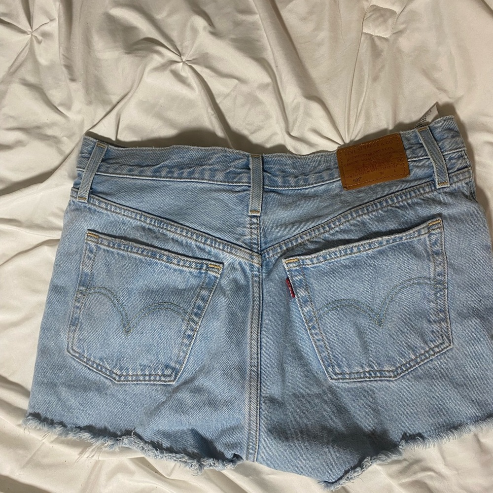 Levi frayed 501 shorts
